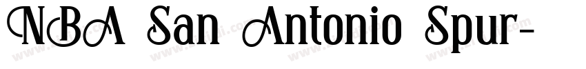 NBA San Antonio Spur字体转换